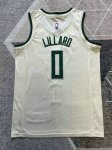 Maillot de Basket #0 Lillard Bucks 2018 city Brodé